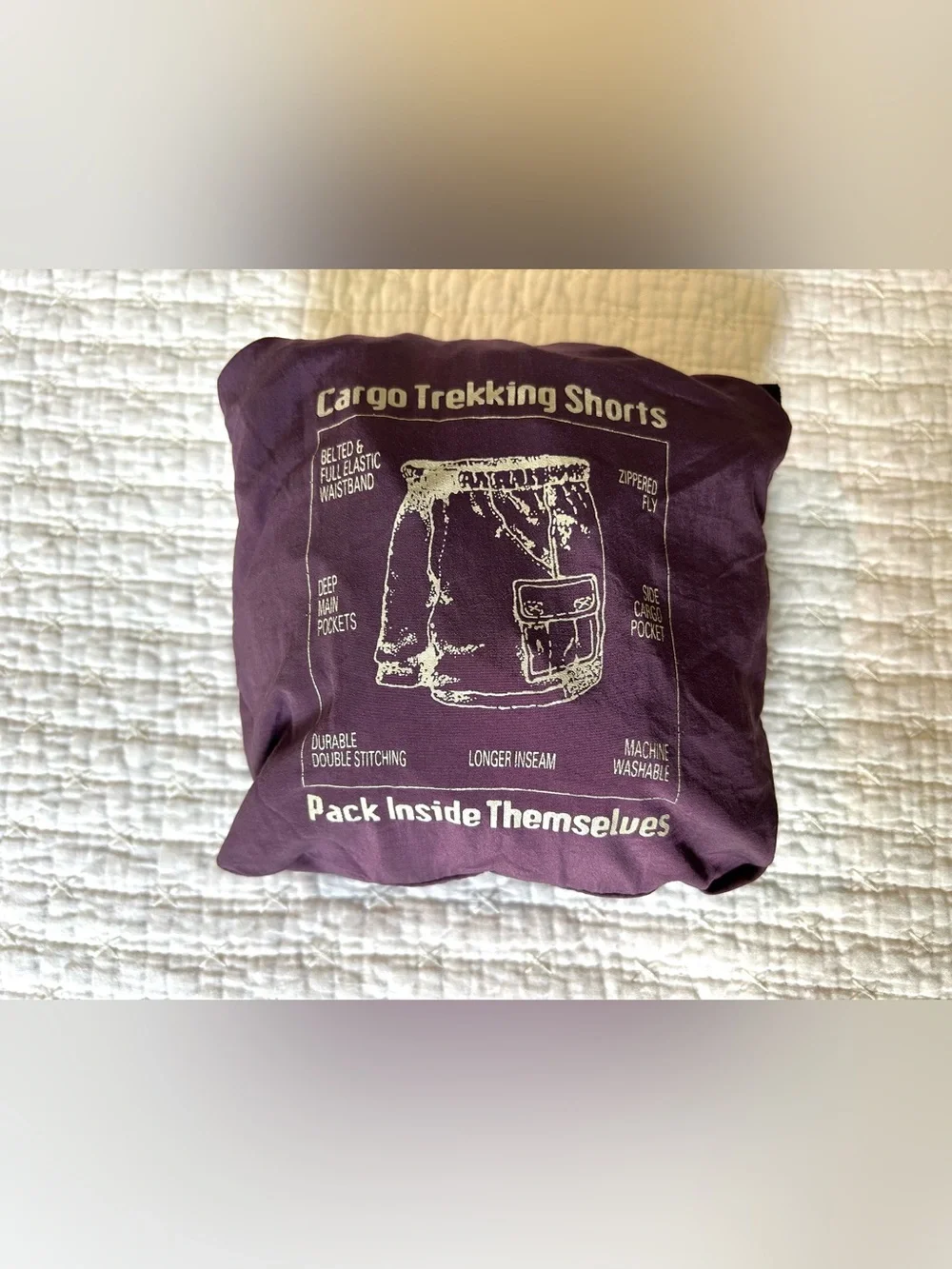 Flyer Cargo Trekking Shorts Men’s SzLG Purple Nylon Packable